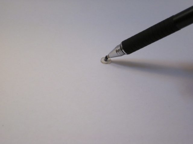 【aibow 電子ペン】ディスクの角度は30度くらい